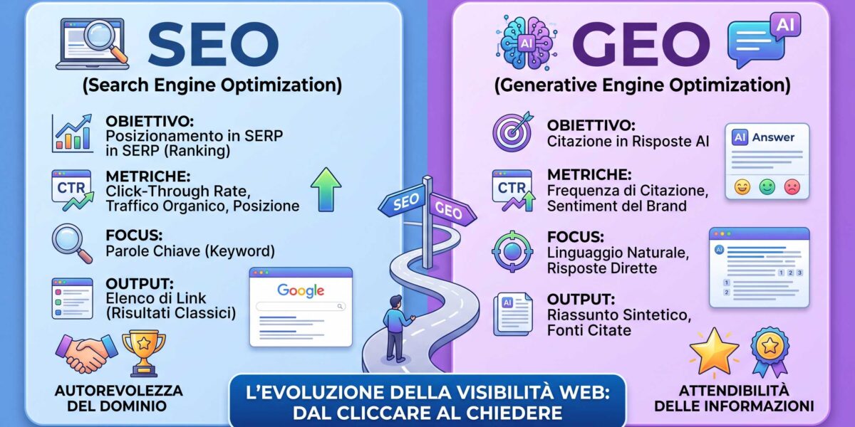 Dal posizionamento alla citazione: come cambia la visibilità web tra SEO e GEO