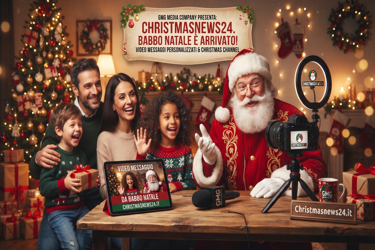 GMG Media Company fa il bis per le feste: Christmasnews24 si rafforza, arrivano i video messaggi personalizzati di Babbo Natale e torna Christmas Channel
